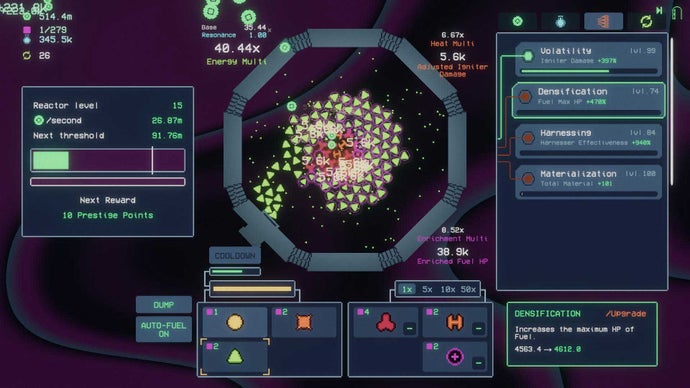 Navigating the Challenges of a Clicker Game Centered on Feeding a Fusion Reactor