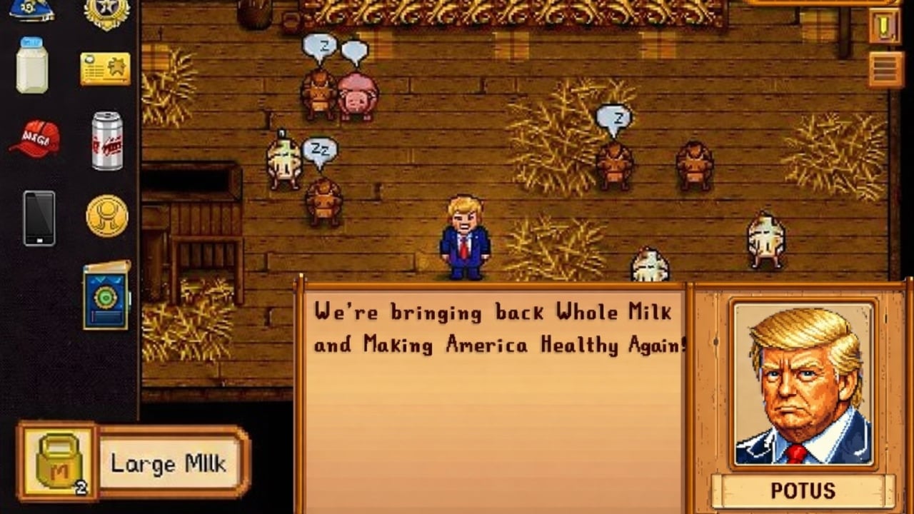 Trump Utilizes Stardew Valley for Political Communication While Pursuing a Third Term