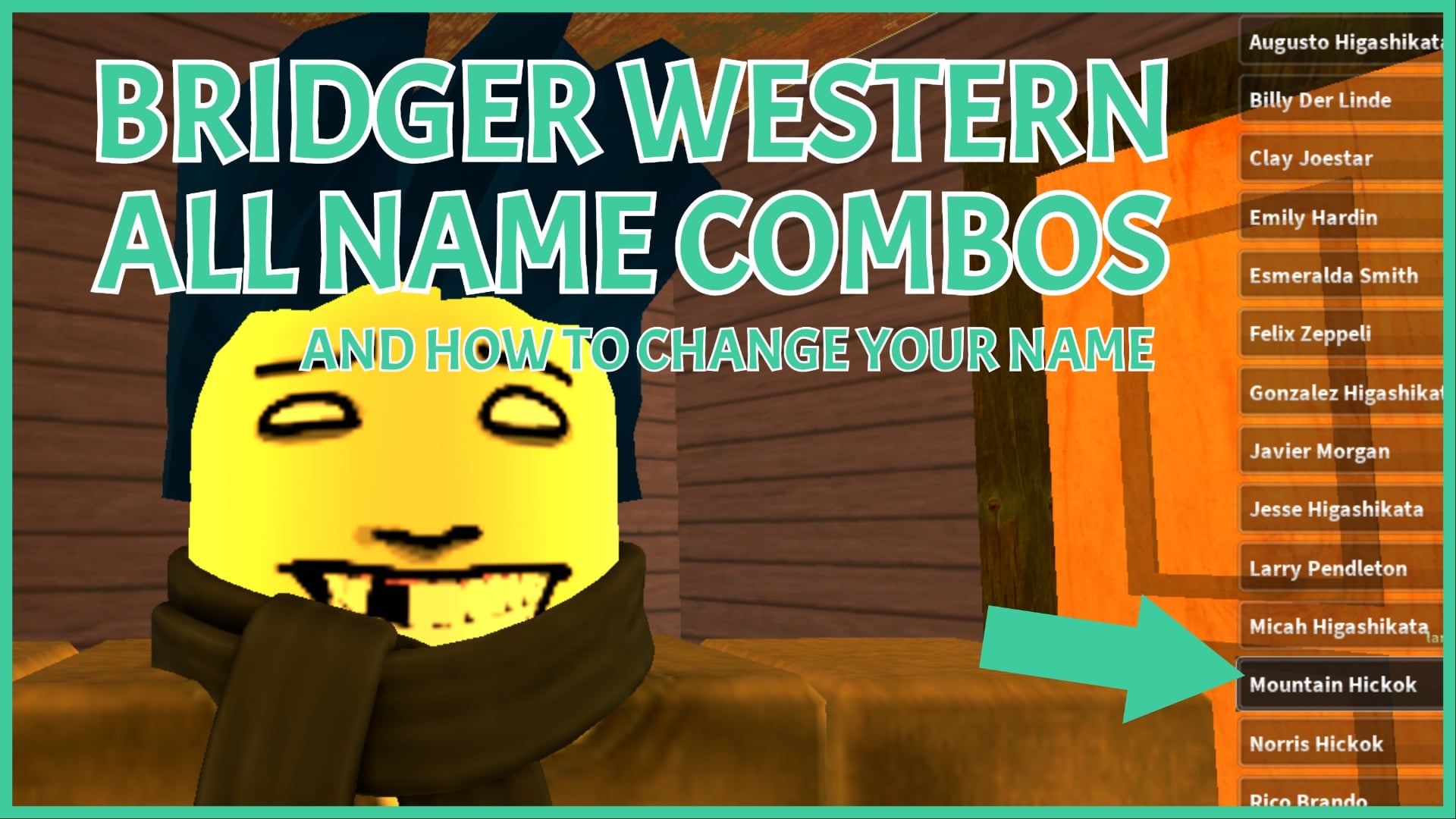 Comprehensive Index of Bridger Western Player Names