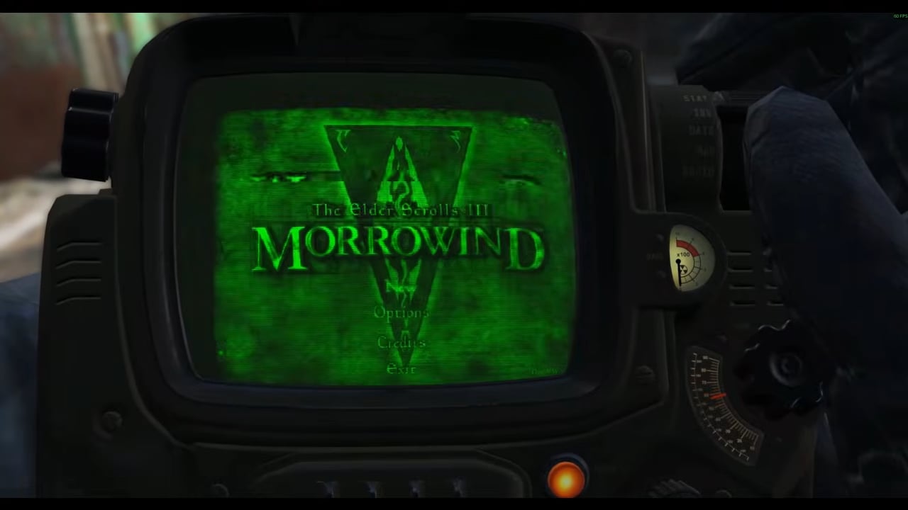 Modders Incorporate Complete Morrowind Experience into Fallout 4’s Pip-Boy Interface