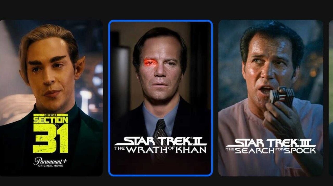 Paramount+ Employs AI-Developed Image of Captain Kirk for Star Trek II: The Wrath of Khan Thumbnail