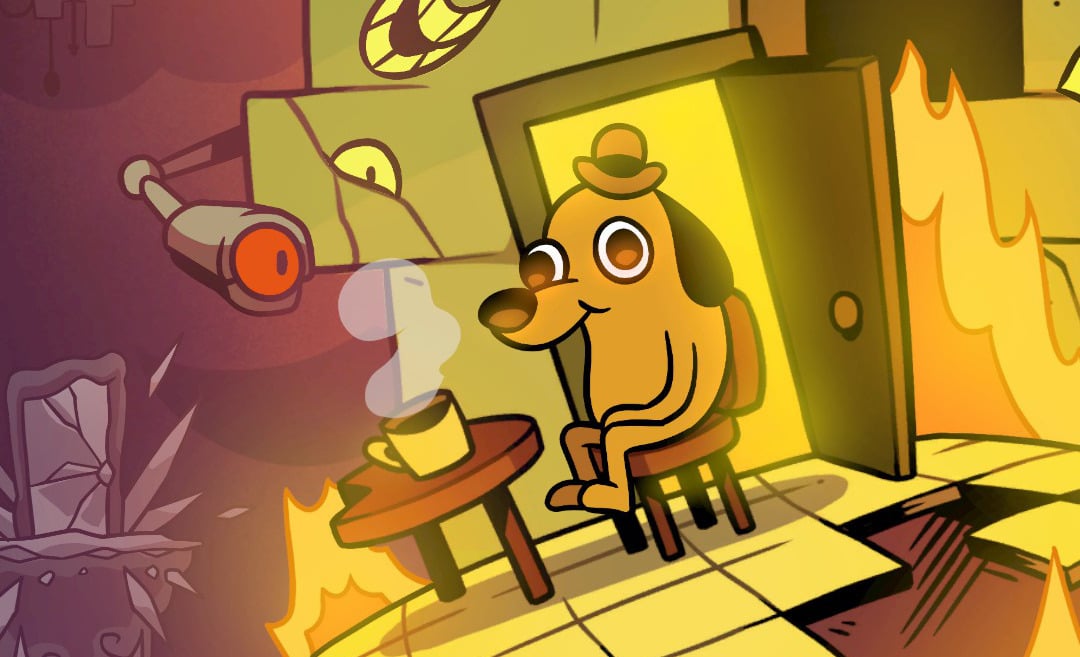 “‘This Is Fine’ Dog Pursues Counseling in New Official Metroidvania Game”