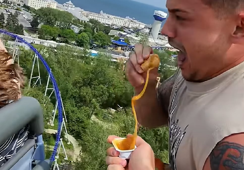 YouTuber Banned from Cedar Point Amusement Park for Eating Chicken Nuggets on Roller Coaster