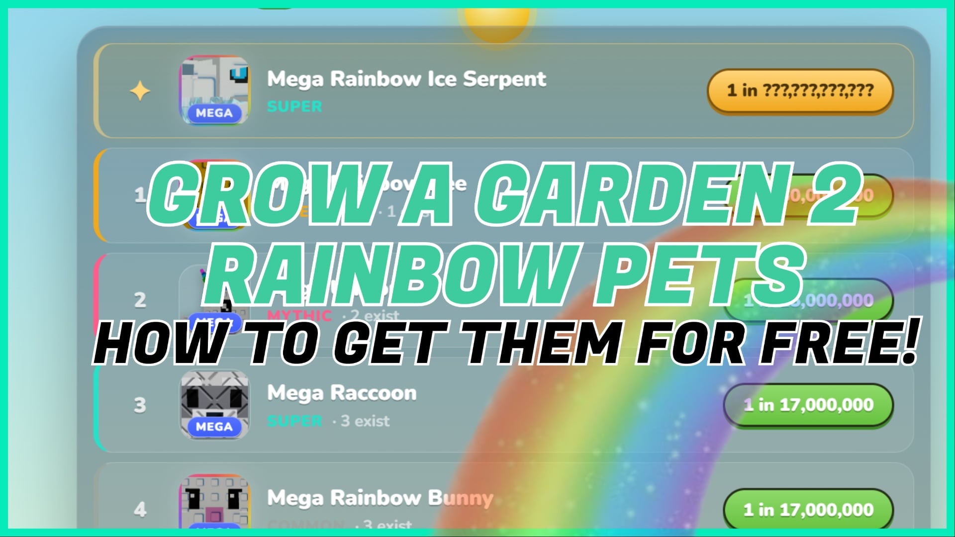 How to Obtain Free Rainbow Pets in Grow a Garden 2