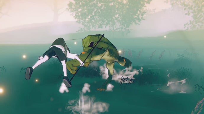 “Navigate the Challenges of BREKEKEKEX: Avoid the Buff Frog’s Powerful Tongue in a Fast-Paced Adventure”