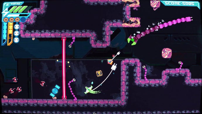 Space Shooter Hyperwired Features a Ship with a Power Cable and Tasks Players with Battery Management Challenges