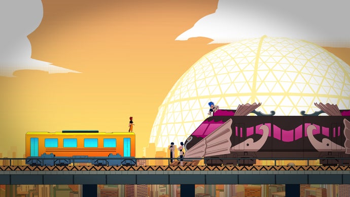 “Denshattack Developers Discuss Counterculture, Biker Gangs, and the Optimistic Theme of Battling Mechas with Trains”