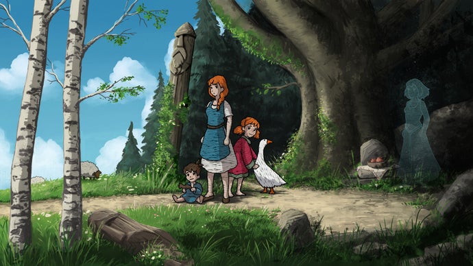“Scarlet Deer Inn: A New Slavic Folk Tale Platformer Featuring Hand-Embroidered Sprites with Dark Themes Released Today”
