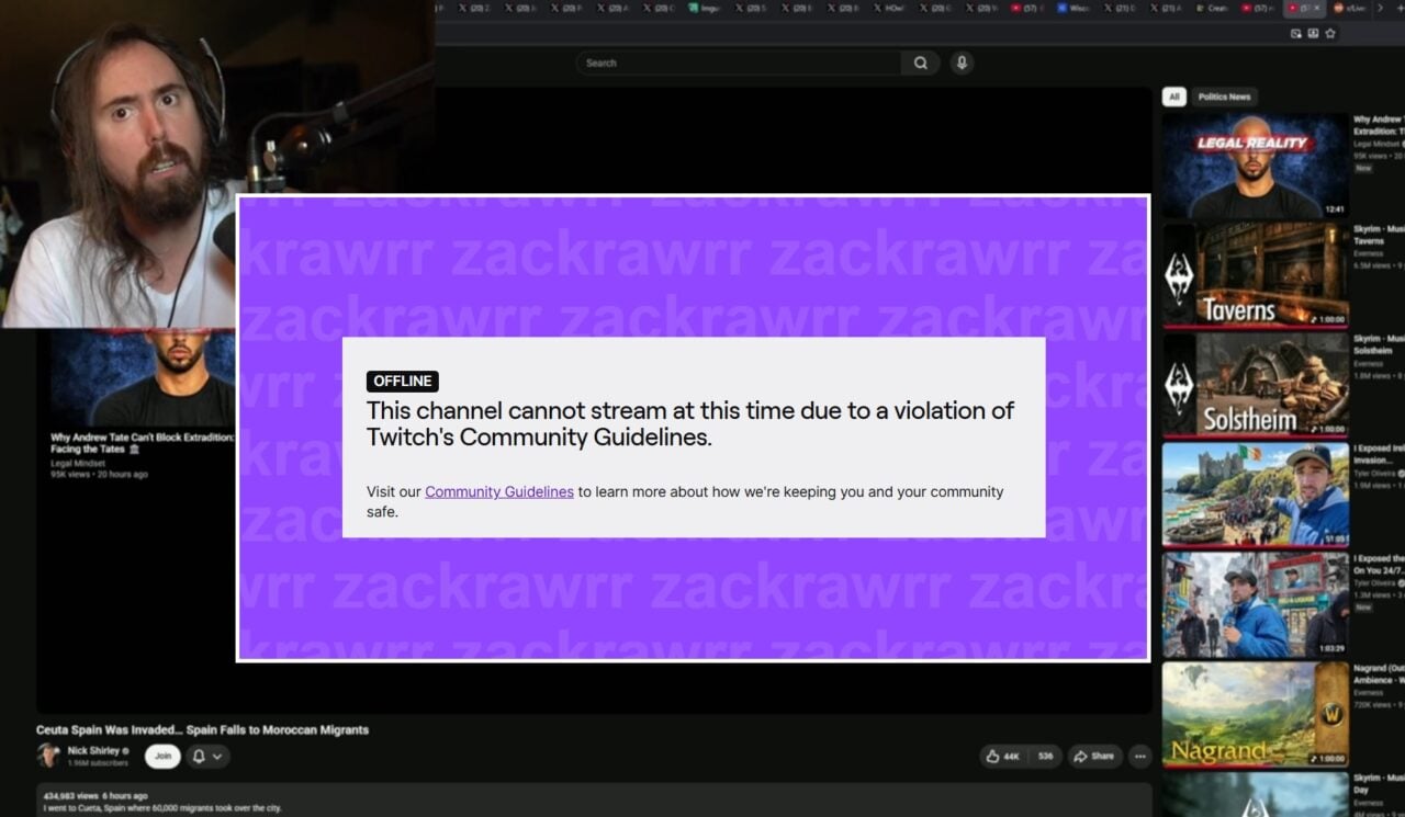 Asmongold Temporarily Suspended from Twitch After Controversial Remarks on Violence