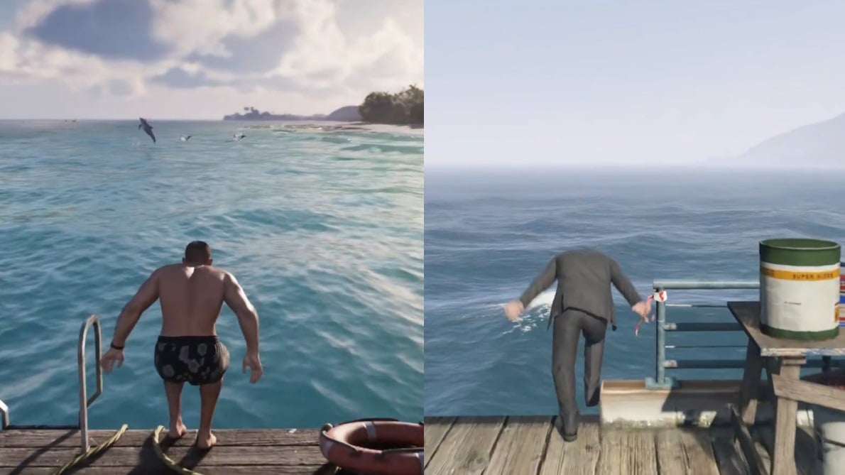 Comparison of Visual Enhancements in GTA 6 Versus GTA 5 Celebrated by Fans
