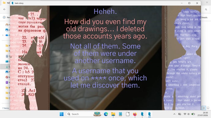 “Kaschei: A Captivating Free Visual Novel Transforming Your Downloads Folder into a Labyrinth of Mirrors”