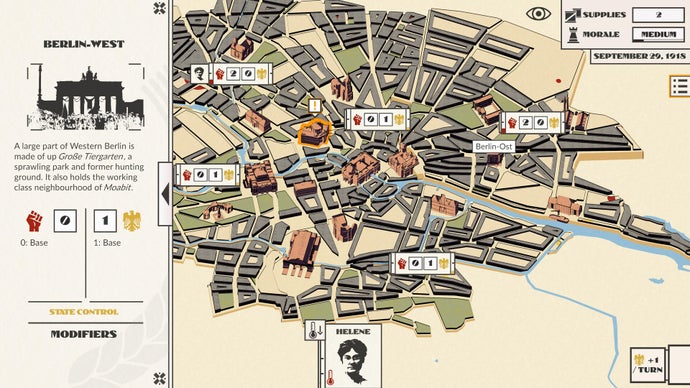 "Red Echoes: A Turn-Based Strategy Game Set in Weimar-era Berlin Focused on Overthrowing the Kaiser"