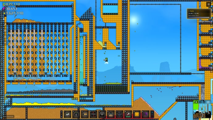 "Sandustry: A Resource Management Factory Game Featuring Pixel-Based Building Now Available in Early Access"