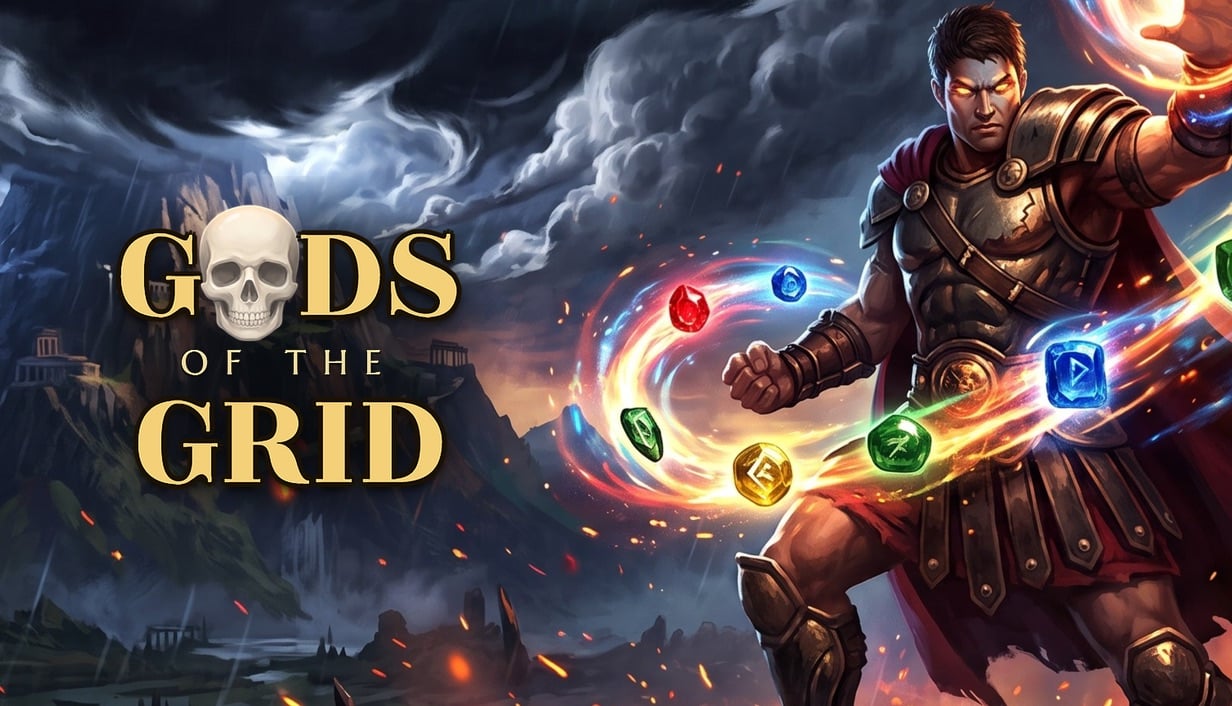 “Greek Mythology-Inspired Match-3 Roguelite Game: Gods of the Grid”