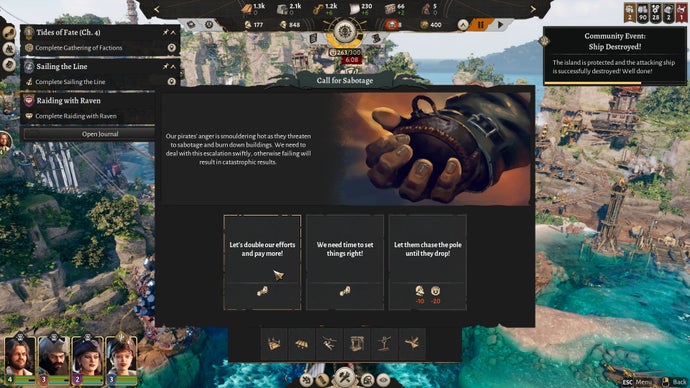 Pirates in Corsair Cove Express Discontent Over Slow Eyepatch Production in Hooded Horse City Builder Game