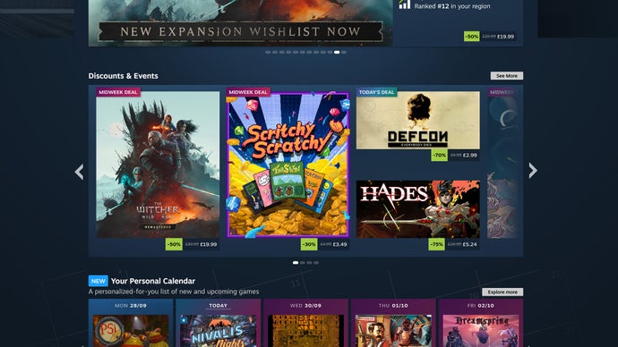 Valve Updates Steam Homepage to Utilize Algorithm-Driven Discounts and Events for Enhanced Game Visibility and Sales