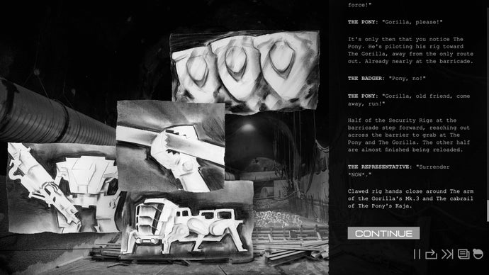 A Line Held Tight is a charcoal visual novel about a miner's strike in the 32nd century and choosing your relationships wisely