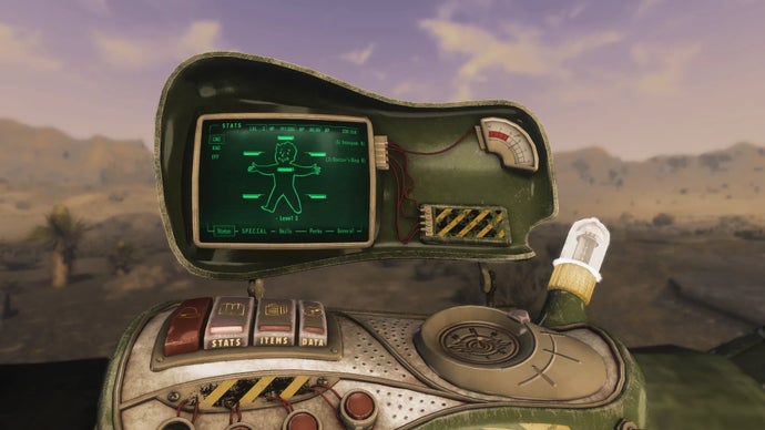 "IT FLIPS UP," Fallout New Vegas modders yell after releasing a funky Pip-Boy based on cancelled entry Van Buren's design docs