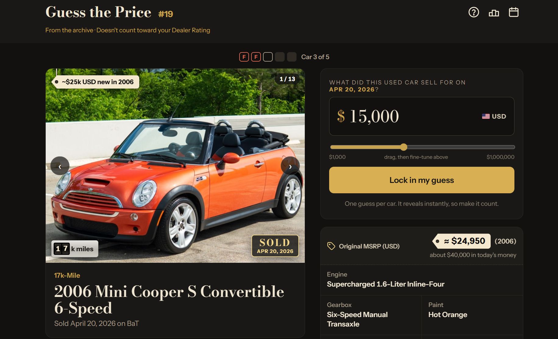 It's our new daily game fixation and we all stink at it: Can you guess how much used cars cost?